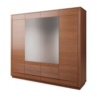 TANGO wardrobe with a mirror and oak fronts, 239 cm