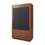 TANGO wardrobe with fabric fronts, 121 cm