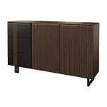 ISLA tall chest with three doors, left, 182 cm