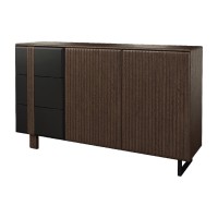 ISLA tall chest with three doors, left, 182 cm
