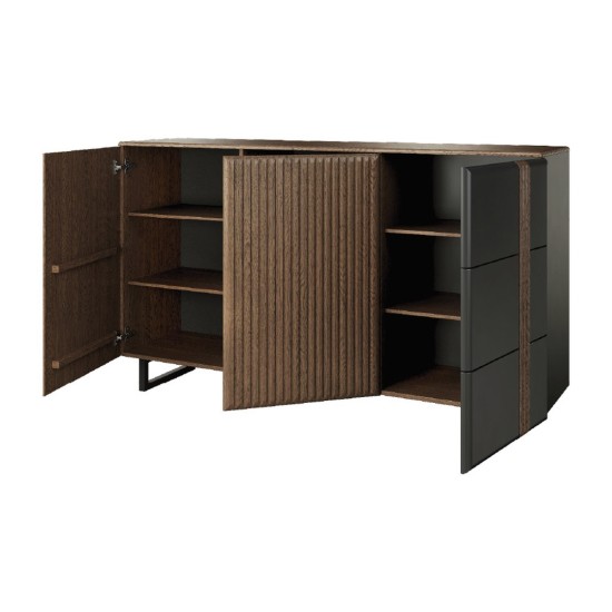 ISLA tall chest with three doors, right, 182 cm