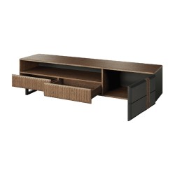 ISLA TV unit with two drawers and an open niche, right, 182 cm