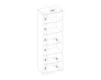 ויטרינה יחידה MAGANDA עם תאורה, שמאלית, 63 ס