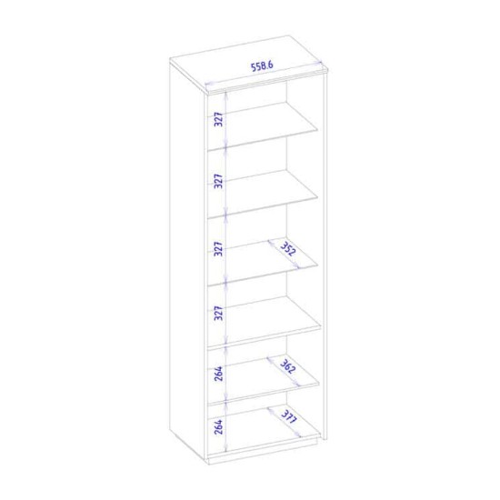 ויטרינה יחידה MAGANDA עם תאורה, שמאלית, 63 ס