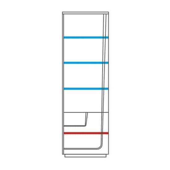 MAGANDA single display cabinet with lighting, right, 63 cm