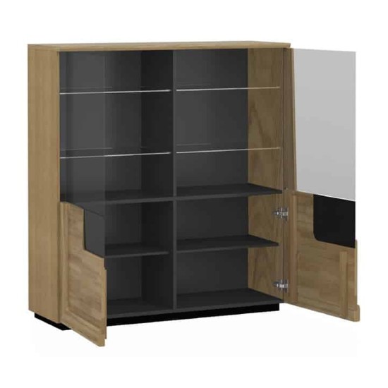 MAGANDA low display cabinet with lighting, 121 cm
