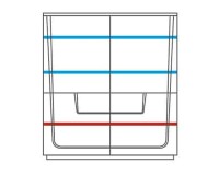MAGANDA low display cabinet with lighting, 121 cm