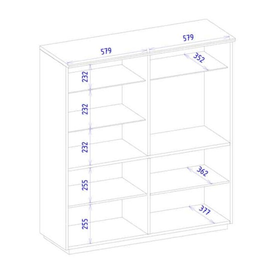 MAGANDA bar cabinet with four doors, 121 cm