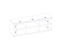 MAGANDA chest with three doors, 182 cm