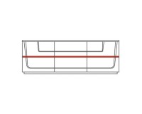 MAGANDA chest with three doors, 182 cm