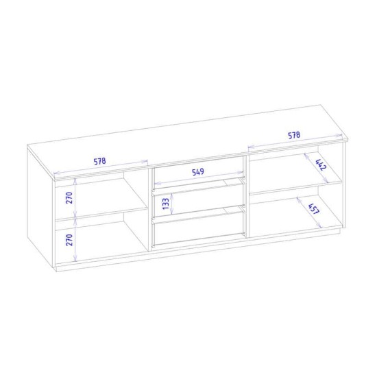 MAGANDA chest with three drawers, 182 cm