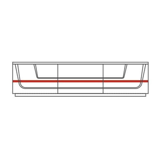 Тумба MAGANDA низкая на три дверцы, 182 см