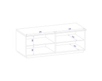 MAGANDA low cabinet with two doors, 121 cm
