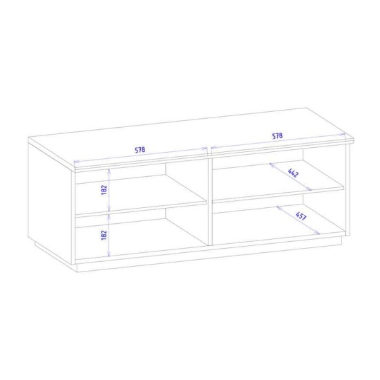 MAGANDA low cabinet with two doors, 121 cm