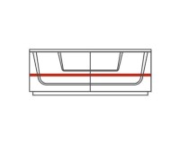 MAGANDA low cabinet with two doors, 121 cm