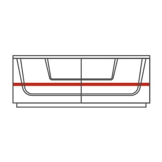 MAGANDA low cabinet with two doors, 121 cm