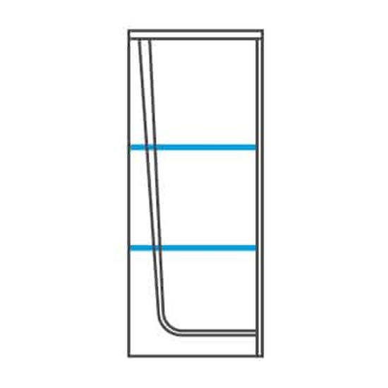 MAGANDA wall display cabinet with lighting, left, 43 cm