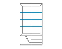 SMART double display cabinet with lighting, left, 102 cm