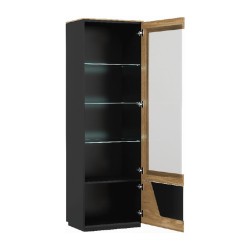 SMART single display cabinet with lighting, right, 61 cm