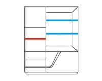 SMART bar cabinet with lighting, right, 102 cm