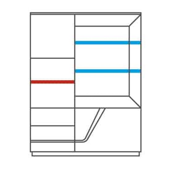 SMART bar cabinet with lighting, right, 102 cm