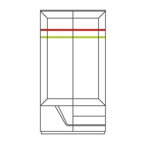 Шкаф SMART двойной, левый, 102 см