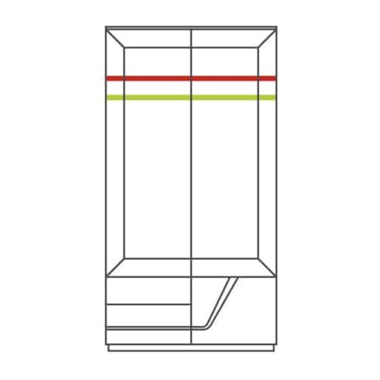 Шкаф SMART двойной, правый, 102 см