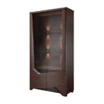 RIMINI double display cabinet with lighting, 101 cm