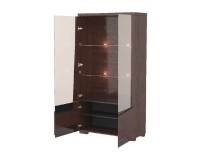 RIMINI double display cabinet with lighting, 101 cm