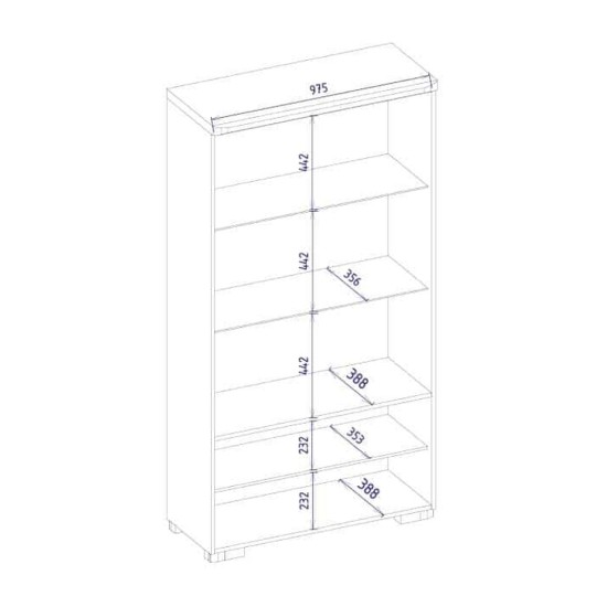 RIMINI double display cabinet with lighting, 101 cm