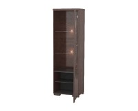 RIMINI single display cabinet with lighting, right, 61 cm
