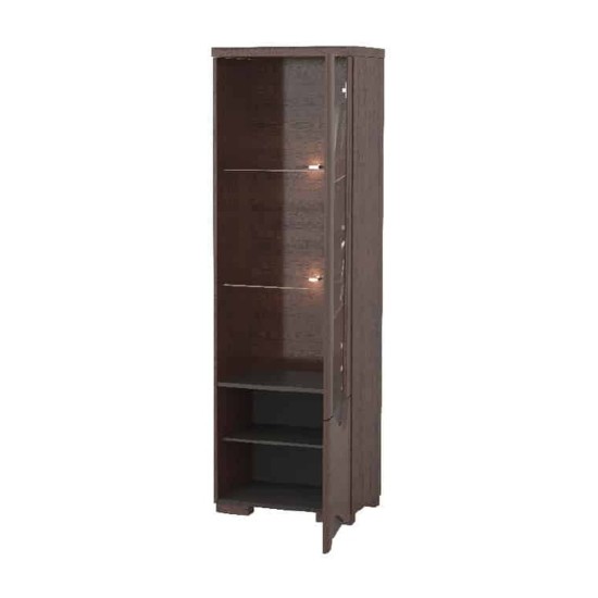 RIMINI single display cabinet with lighting, right, 61 cm