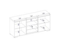 RIMINI chest with drawers, 182 cm