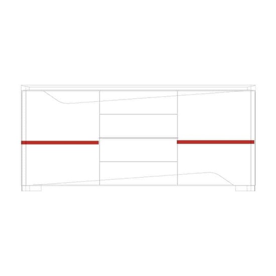 RIMINI chest with drawers, 182 cm