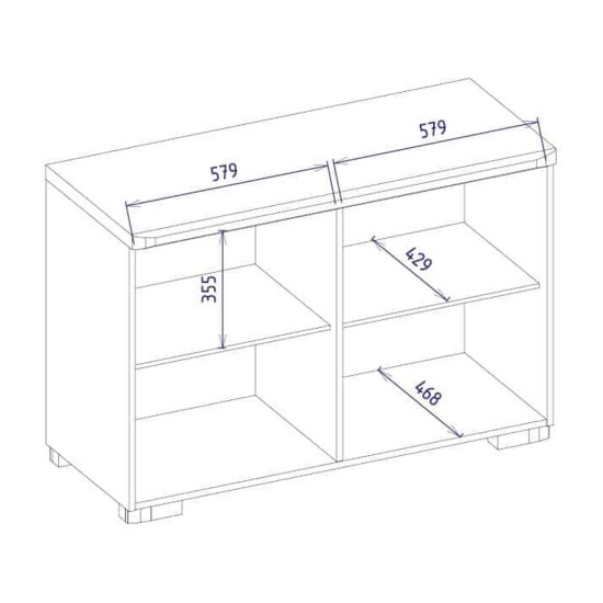 RIMINI chest with two doors, 122 cm