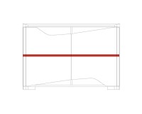 RIMINI chest with two doors, 122 cm