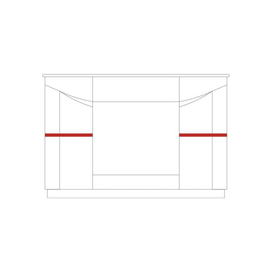 BARI electric fireplace, 130 cm