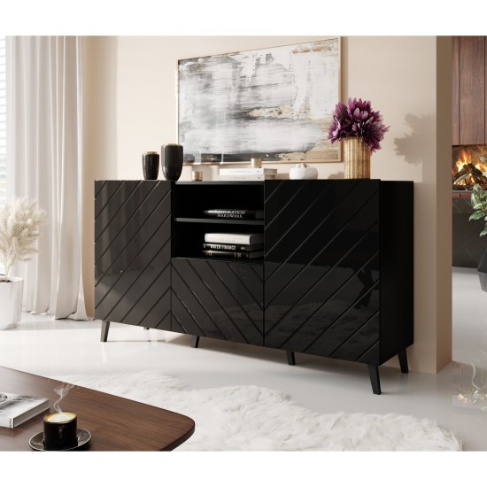 Chest of drawers ABETO 150 cm, white matt