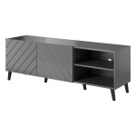 Tv unit ABETO 150 cm, graphite matt