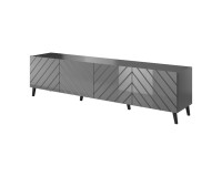 Tv unit ABETO 200 cm, black matt