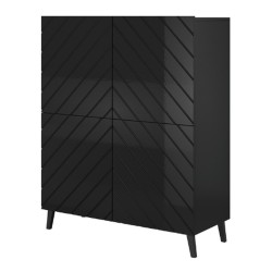 Shelving unit ABETO 100,5 cm, black matt