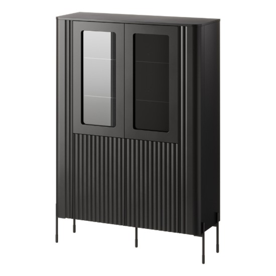 Display cabinet VERA 110 cm, black matt