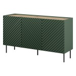 Chest of drawers ONDA 150 cm, labrador green with artisan oak