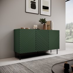 Chest of drawers ONDA 150 cm, labrador green with artisan oak