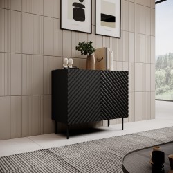 Chest of drawers ONDA 98 cm, black with artisan oak Chest of drawers ONDA 98 cm, black with artisan oak