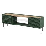 TV unit ONDA 180,5 cm, labrador green with artisan oak
