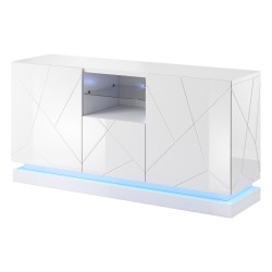 Chest of drawers QIU 150 cm, white gloss