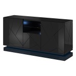 Chest of drawers QIU 150 cm, black gloss
