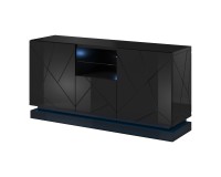 Chest of drawers QIU 150 cm, black gloss