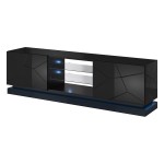 TV unit QIU 200 cm, black gloss